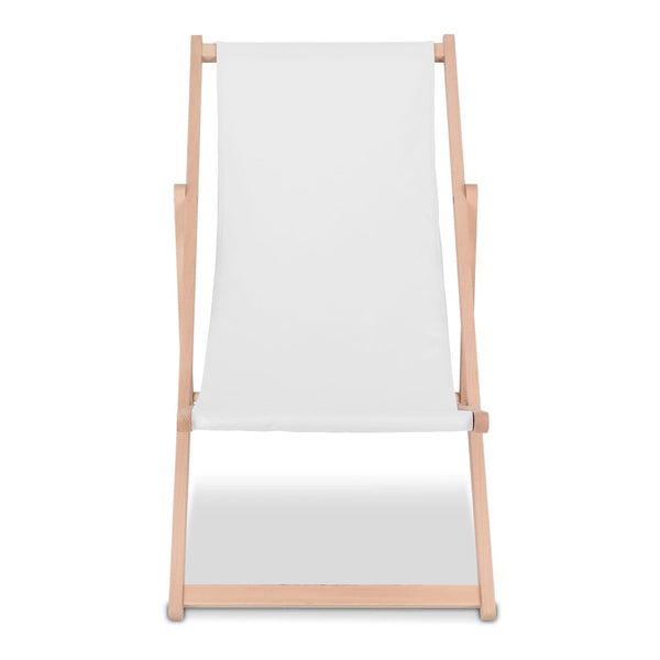 Sedia da spiaggia pieghevole con sublimazione Bianco - personalizzabile con logo