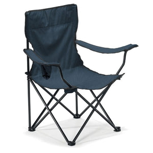 Sedia pieghevole da esterno blu navy - personalizzabile con logo