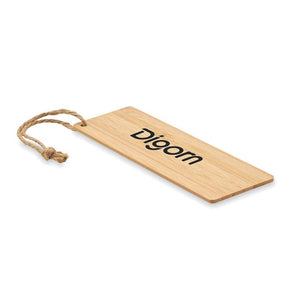 Segnalibro in bamboo beige - personalizzabile con logo