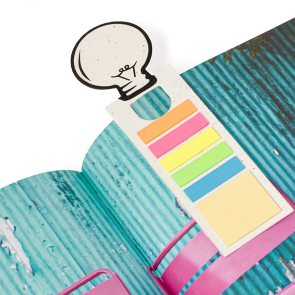 Segnapagine con Semi Kich bianco - personalizzabile con logo