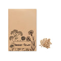 Semi misti di fiori in busta beige - personalizzabile con logo