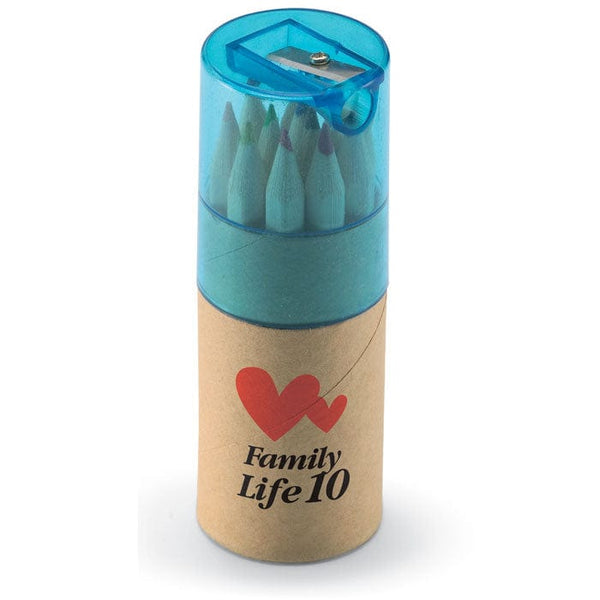 Set 12 matite colorate con temperino Natural - personalizzabile con logo