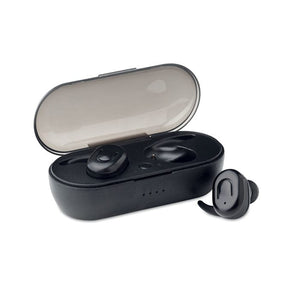 Set 2 auricolari wireless Nero - personalizzabile con logo