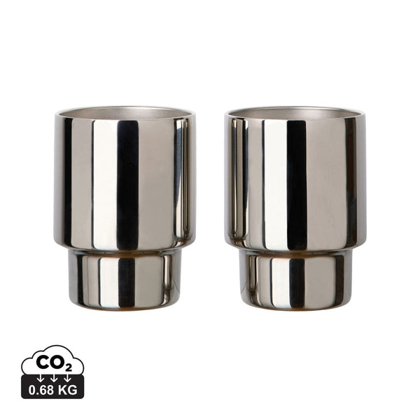 Set 2 tazze VINGA Nagano in rAcciaio RCS - personalizzabile con logo
