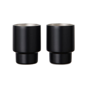 Set 2 tazze VINGA Nagano in rAcciaio RCS nero - personalizzabile con logo