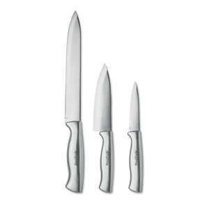 Set 3 coltelli in acciaio inox Color argento - personalizzabile con logo