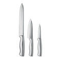 Set 3 coltelli in acciaio inox Color argento - personalizzabile con logo