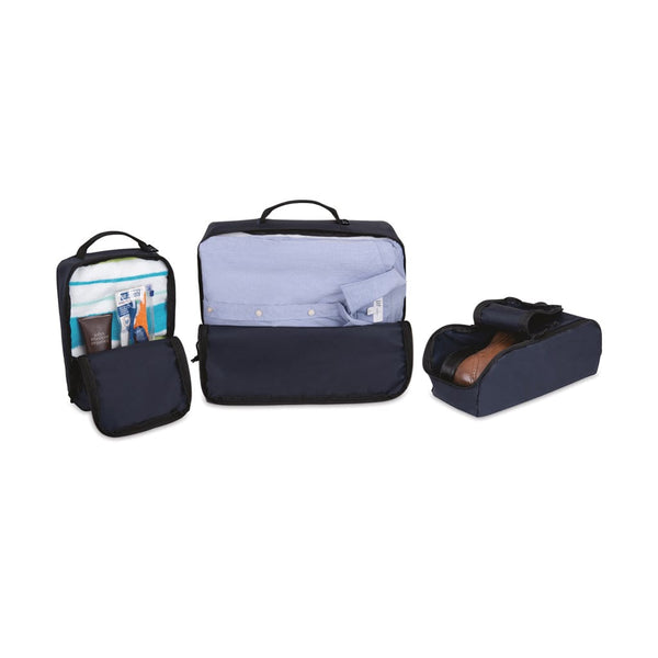 Set 3 cubi da viaggio Renew in rPET AWARE™ - personalizzabile con logo