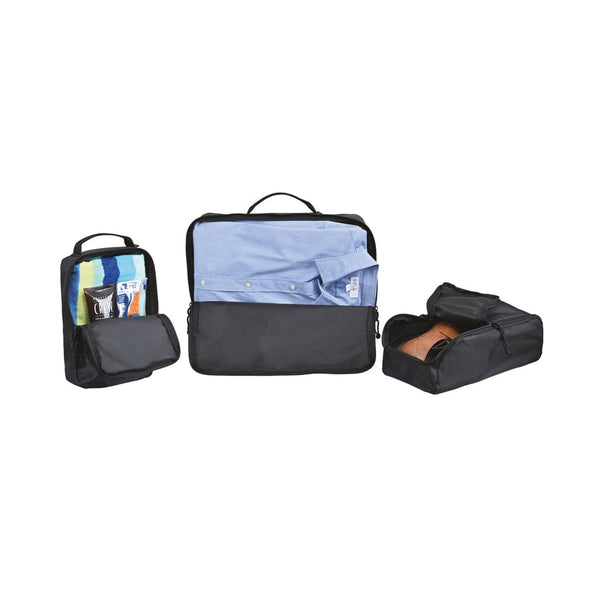 Set 3 cubi da viaggio Renew in rPET AWARE™ - personalizzabile con logo