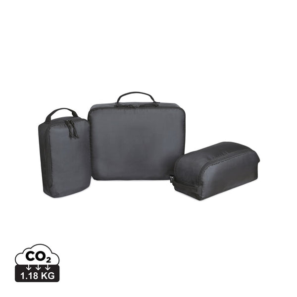 Set 3 cubi da viaggio Renew in rPET AWARE™ - personalizzabile con logo
