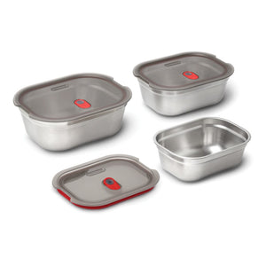 Set 3 pezzi Mealprep Black+Blum grigio - personalizzabile con logo