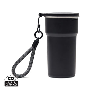 Set 4 bicchieri in rAcciaio VINGA Parks RCS 250ml nero - personalizzabile con logo
