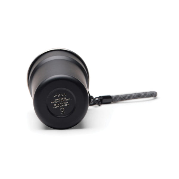 Set 4 bicchieri in rAcciaio VINGA Parks RCS 250ml nero - personalizzabile con logo