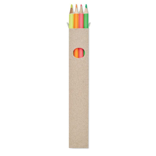 Set 4 matite arcobaleno - personalizzabile con logo