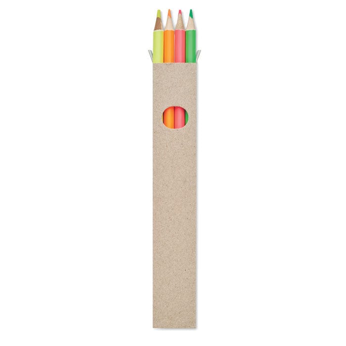 Set 4 matite arcobaleno - personalizzabile con logo