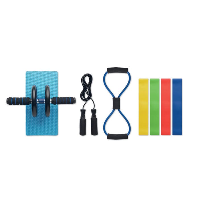 Set 8 pezzi fitness/palestra Nero - personalizzabile con logo