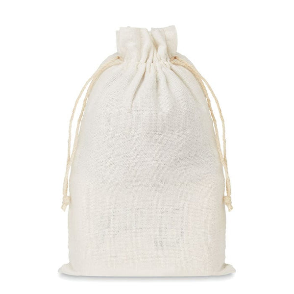 Set bagno in pouch di cotone beige - personalizzabile con logo