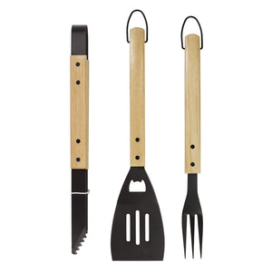 Set barbecue in legno beige - personalizzabile con logo