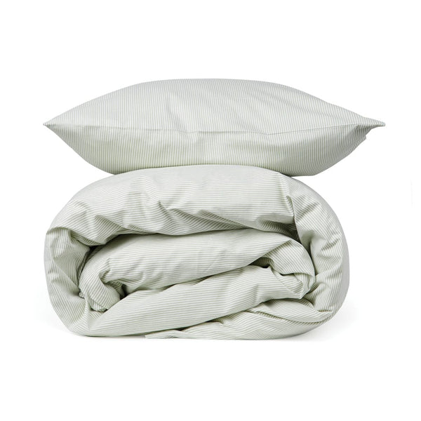 Set biancheria da letto VINGA Montgomery in cotone premium verde - personalizzabile con logo