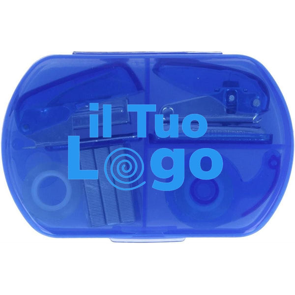 Set cancelleria blu - personalizzabile con logo