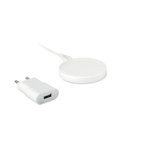 Set Caricatore wireless bianco - personalizzabile con logo