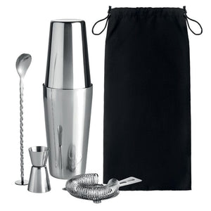 Set cocktail 750ml color argento - personalizzabile con logo