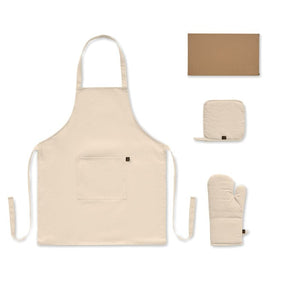 Set cucina in cotone riciclato - personalizzabile con logo