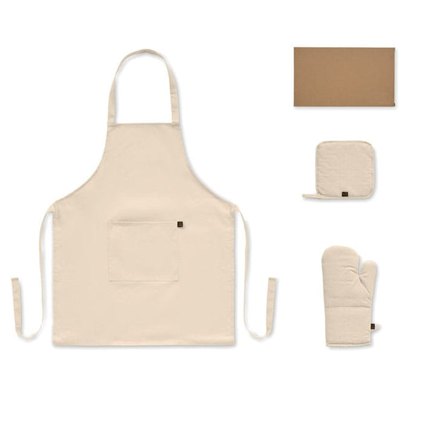 Set cucina in cotone riciclato - personalizzabile con logo