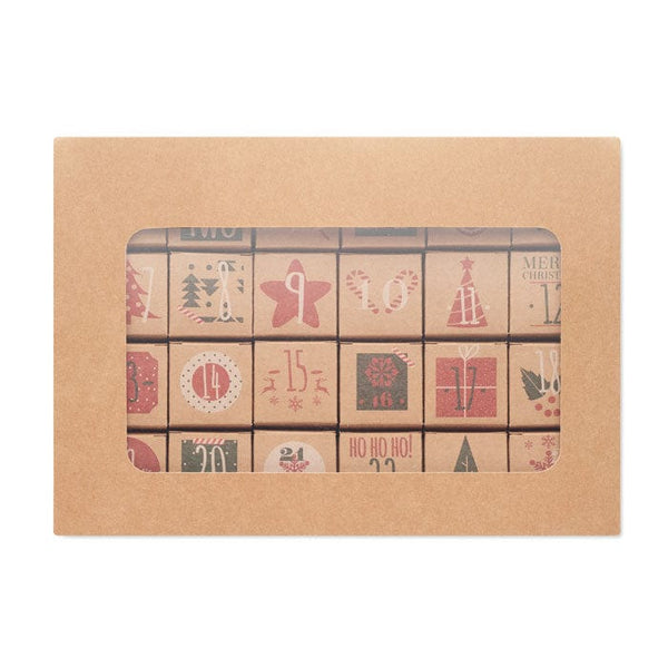 Set da 24 calendario avvento beige - personalizzabile con logo