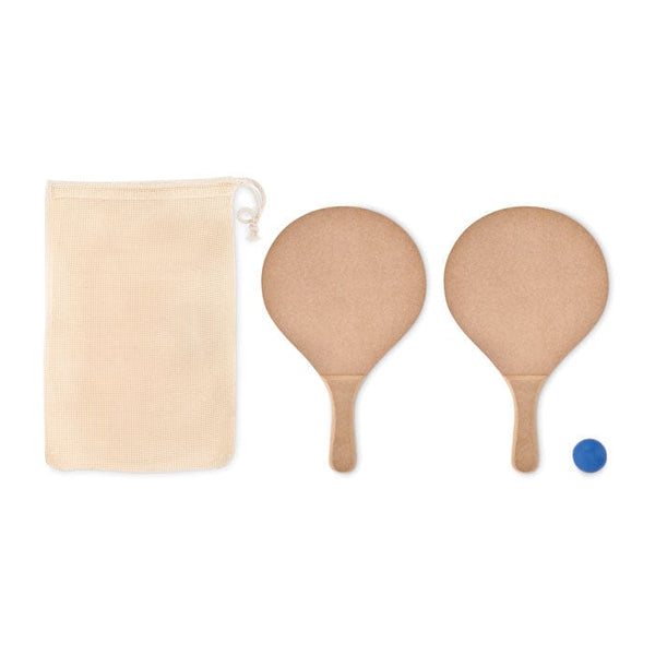 Set da beach tennis beige - personalizzabile con logo