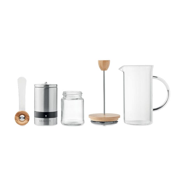 Set da caffè color argento - personalizzabile con logo
