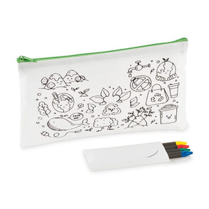 set da colorare con 4 pastelli Lime - personalizzabile con logo