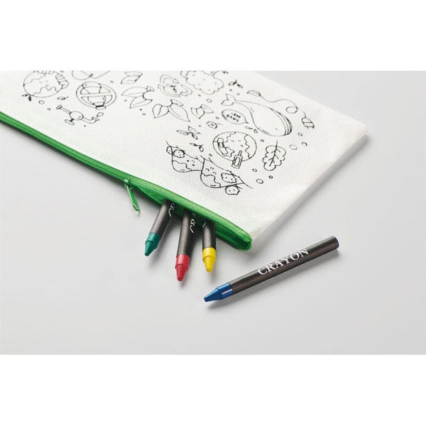 set da colorare con 4 pastelli - personalizzabile con logo