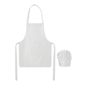 Set da cucina grembiule per bambini Bianco - personalizzabile con logo