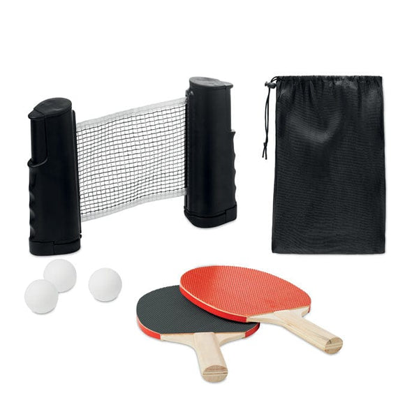 Set da ping-pong Nero - personalizzabile con logo