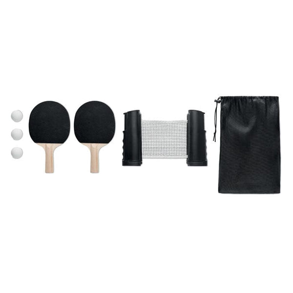 Set da ping-pong Nero - personalizzabile con logo