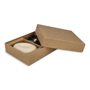 Set da regalo InsideOut Aroma Pebble con 6 oli essenziali beige - personalizzabile con logo