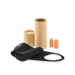 Set da viaggio in scatola di cartone beige - personalizzabile con logo