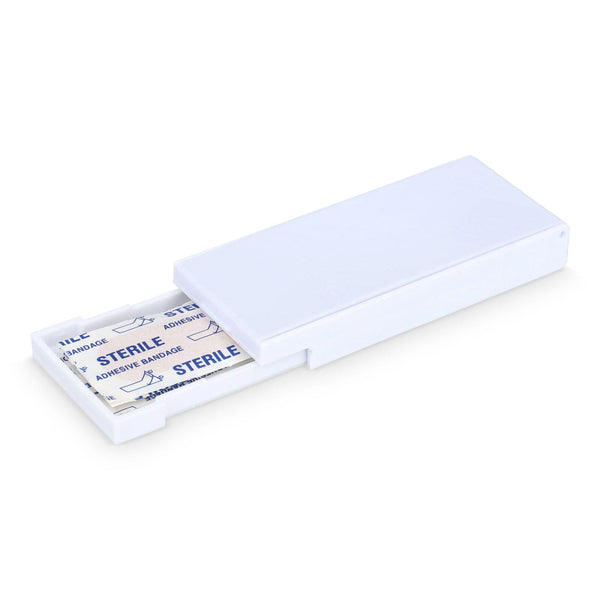 Set da viaggio per cucito e cerotti in scatola in PP Bianco - personalizzabile con logo