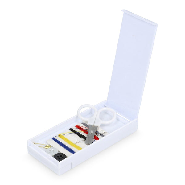 Set da viaggio per cucito e cerotti in scatola in PP Bianco - personalizzabile con logo