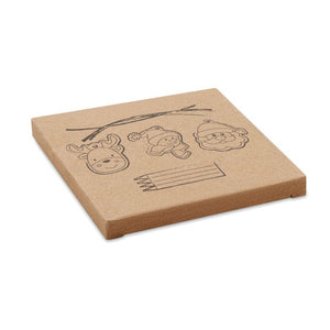 Set decorazioni in legno da colorare beige - personalizzabile con logo