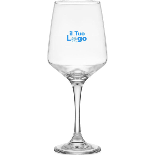 Set di 2 bicchieri da vino trasparente - personalizzabile con logo