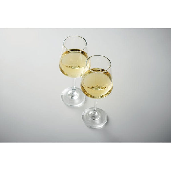 Set di 2 bicchieri da vino trasparente - personalizzabile con logo