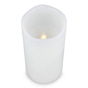 Set di 3 candele in cera LED Koselys (alimentate a batteria) Avorio - personalizzabile con logo