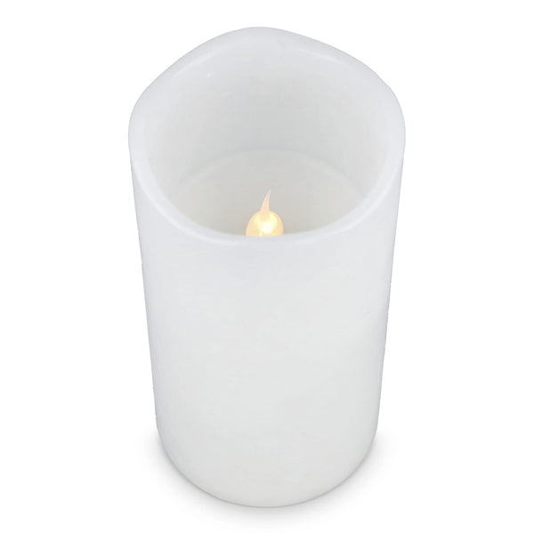 Set di 3 candele in cera LED Koselys (alimentate a batteria) Avorio - personalizzabile con logo