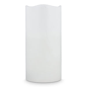 Set di 3 candele in cera LED Koselys (alimentate a batteria) Avorio - personalizzabile con logo