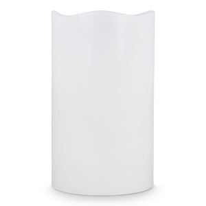 Set di 3 candele in cera LED Koselys (alimentate a batteria) Avorio - personalizzabile con logo