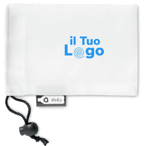 Set di 3 sacche in RPET bianco - personalizzabile con logo