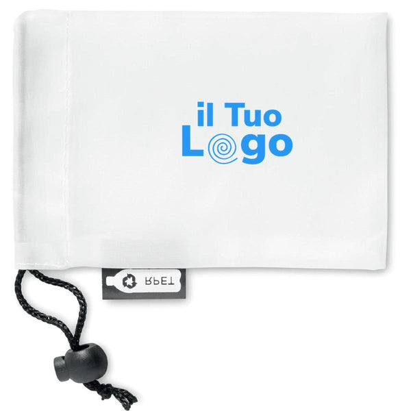 Set di 3 sacche in RPET bianco - personalizzabile con logo
