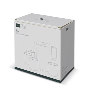 Set di 5 bicchieri in rPET InSideOut Liv Bianco - personalizzabile con logo